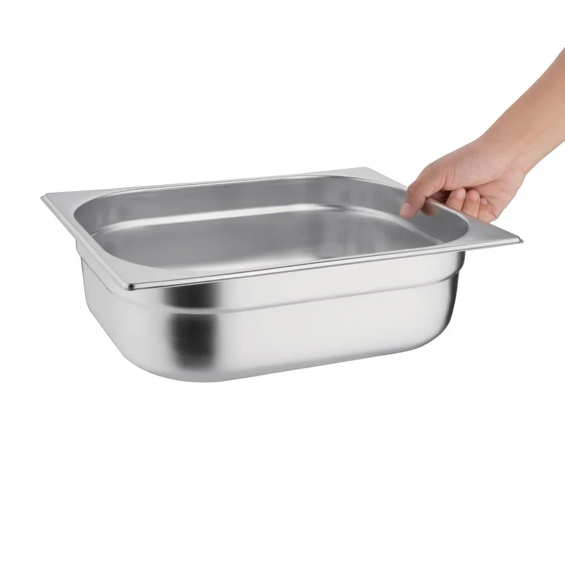 K928 Vogue Stainless Steel 1/2 Gastronorm Pan 100mm - JD Catering Equipment Solutions Ltd