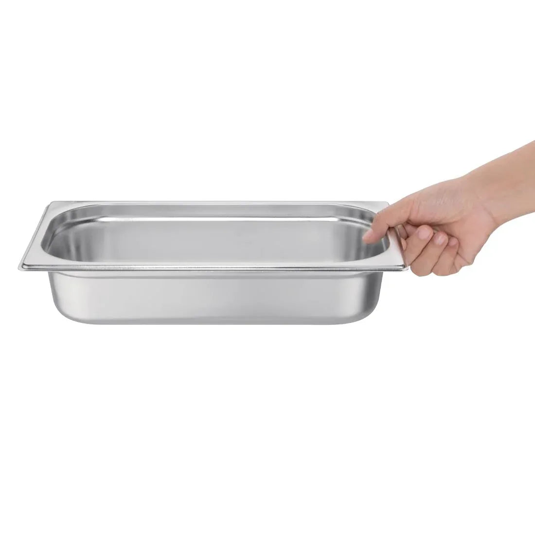K929 Vogue Stainless Steel 1/3 Gastronorm Pan 65mm - JD Catering Equipment Solutions Ltd