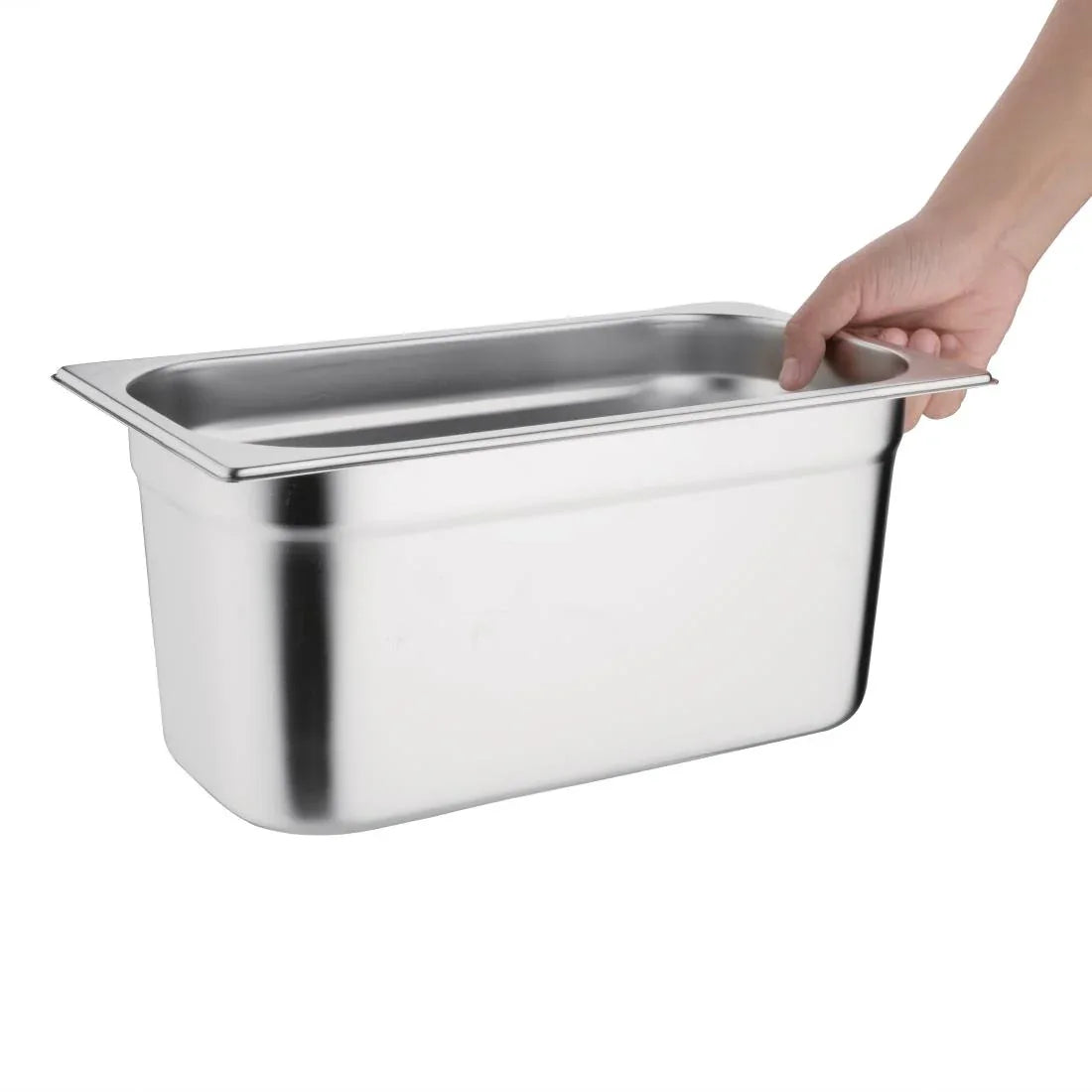 K934 Vogue Stainless Steel 1/3 Gastronorm Pan 150mm - JD Catering Equipment Solutions Ltd
