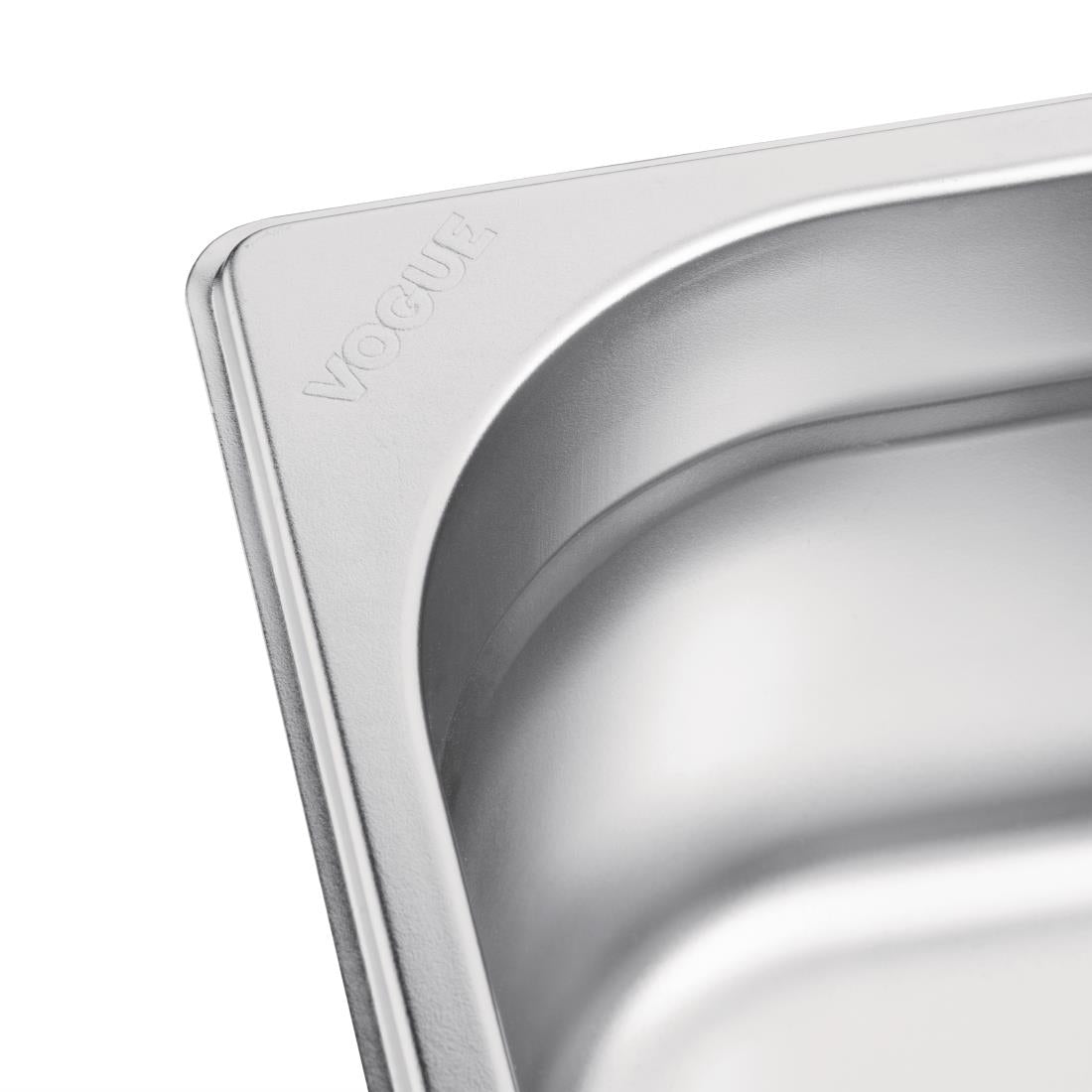 Vogue Stainless Steel 1/3 Gastronorm Pan 150mm