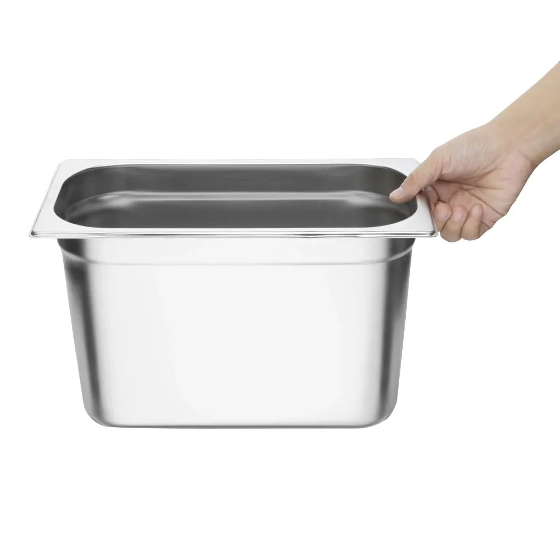 K936 Vogue Stainless Steel 1/3 Gastronorm Pan 200mm - JD Catering Equipment Solutions Ltd