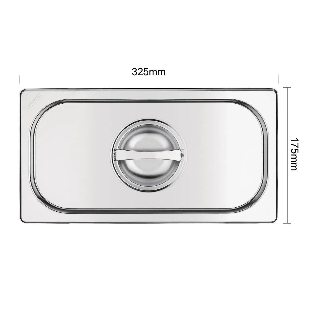 K969 Vogue Stainless Steel 1/3 Gastronorm Lid - JD Catering Equipment Solutions Ltd