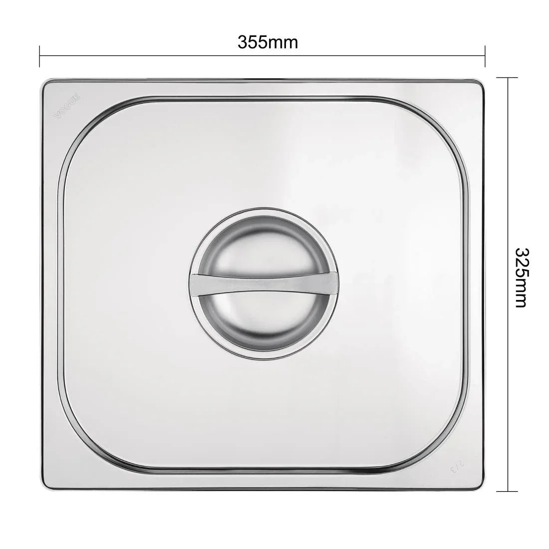 K970 Vogue Stainless Steel 2/3 Gastronorm Lid - JD Catering Equipment Solutions Ltd