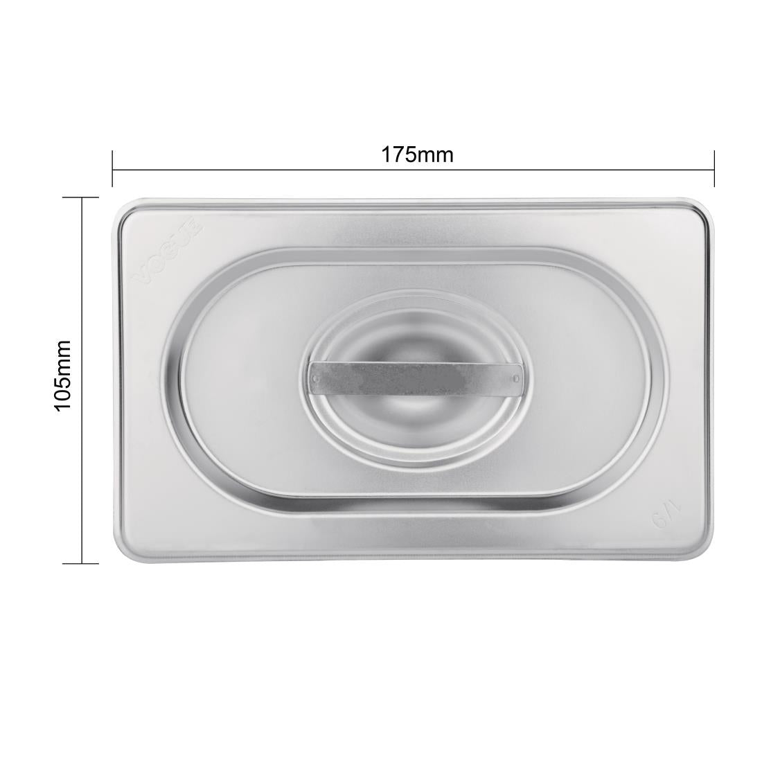 K972 Vogue Stainless Steel 1/4 Gastronorm Lid
