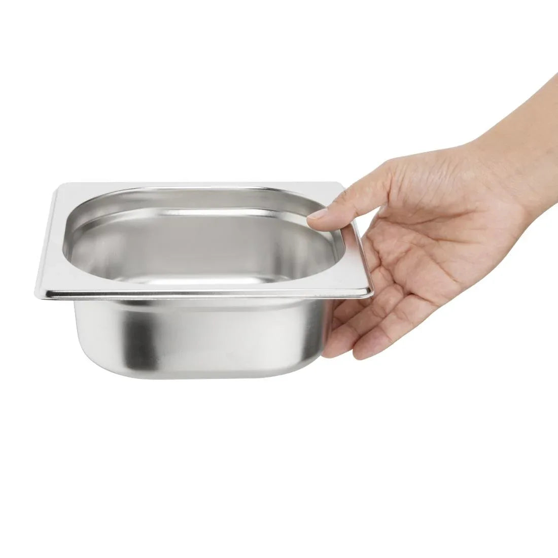 K985 Vogue Stainless Steel 1/6 Gastronorm Pan 65mm - JD Catering Equipment Solutions Ltd