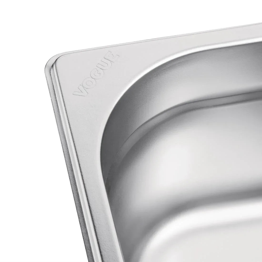 K991 Vogue Stainless Steel 1/6 Gastronorm Pan 100mm - JD Catering Equipment Solutions Ltd