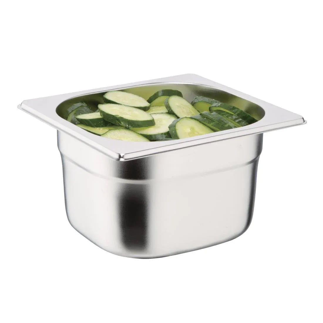 K991 Vogue Stainless Steel 1/6 Gastronorm Pan 100mm - JD Catering Equipment Solutions Ltd