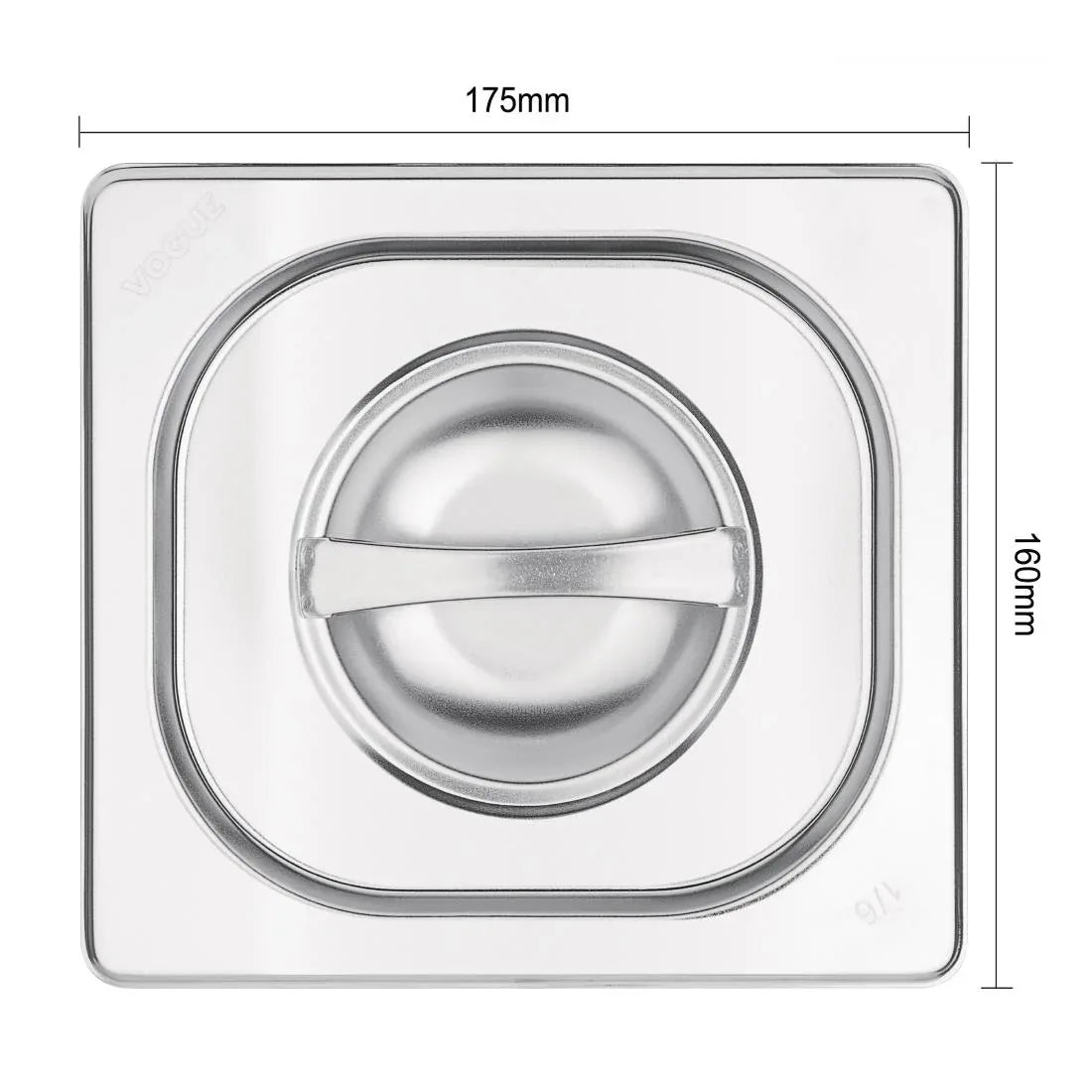 K993 Vogue Stainless Steel 1/6 Gastronorm Lid - JD Catering Equipment Solutions Ltd