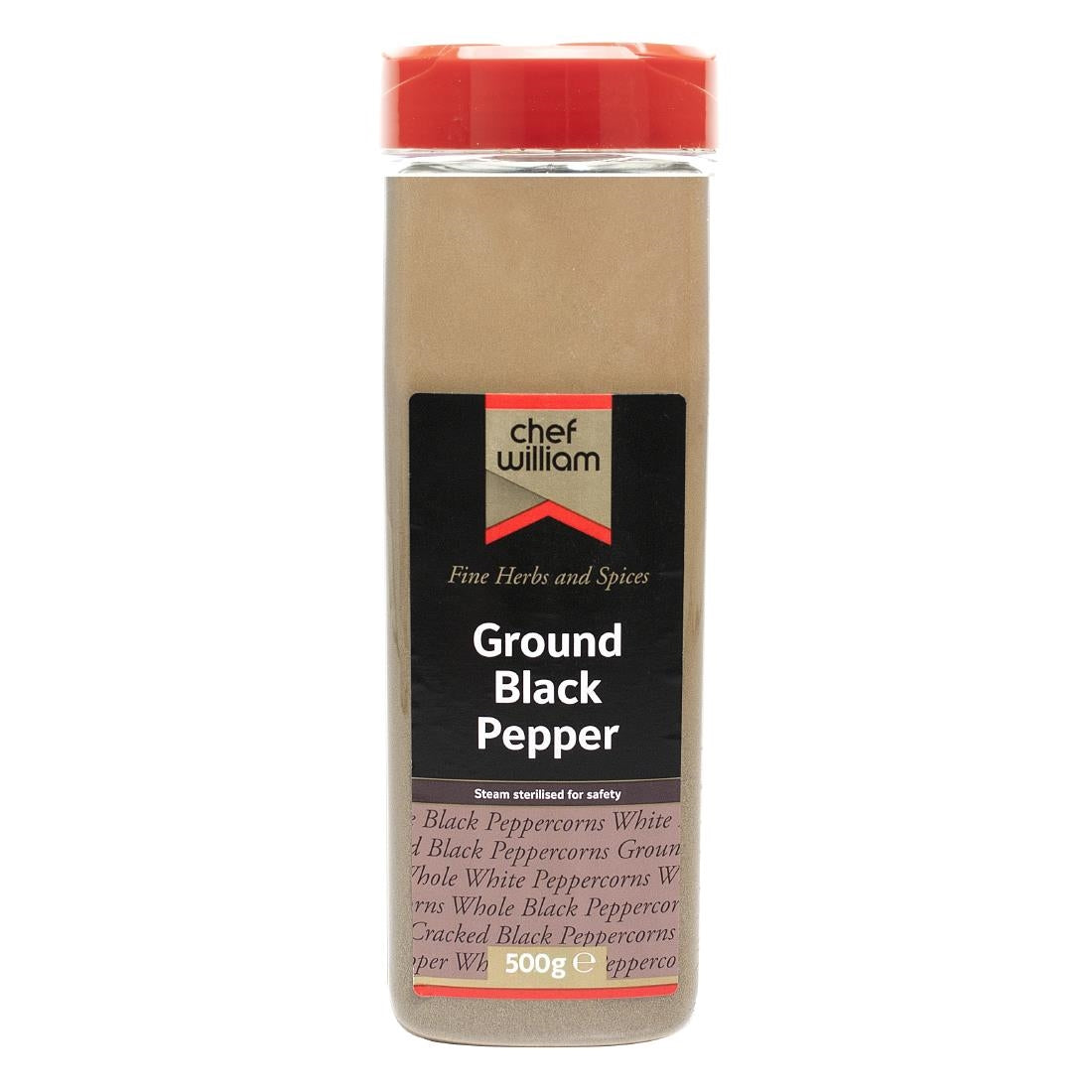 KA003 Chef William Ground Black Pepper 500g
