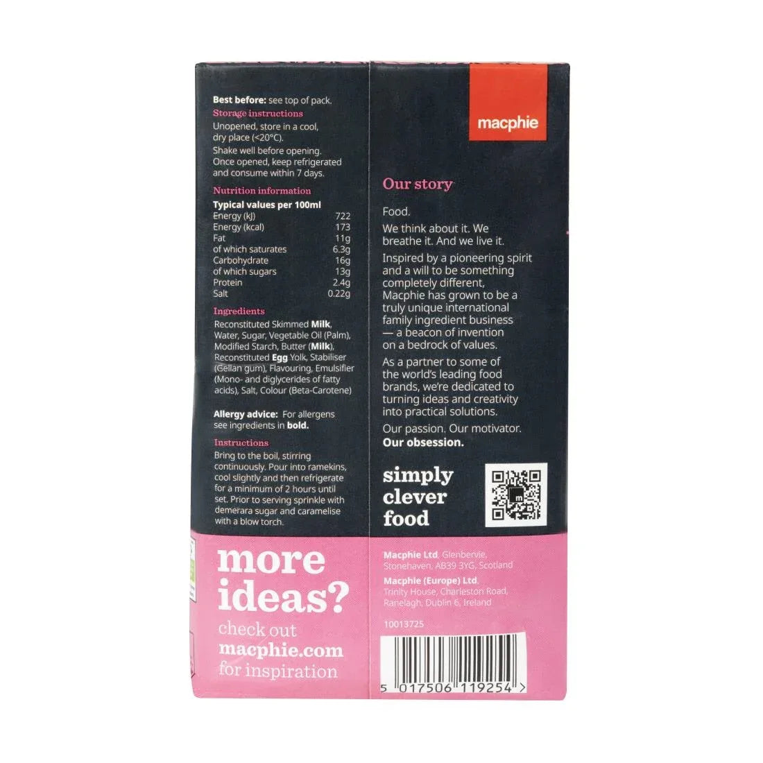 KA100 Macphie Crème Brûlée 1Ltr