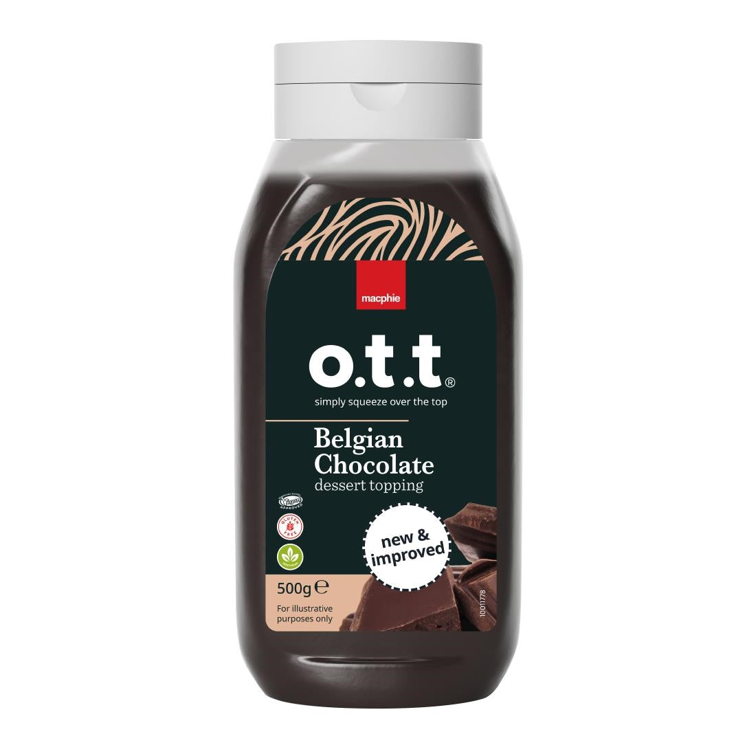 KA102 Macphie O.T.T Chocolate Dessert Topping 500g
