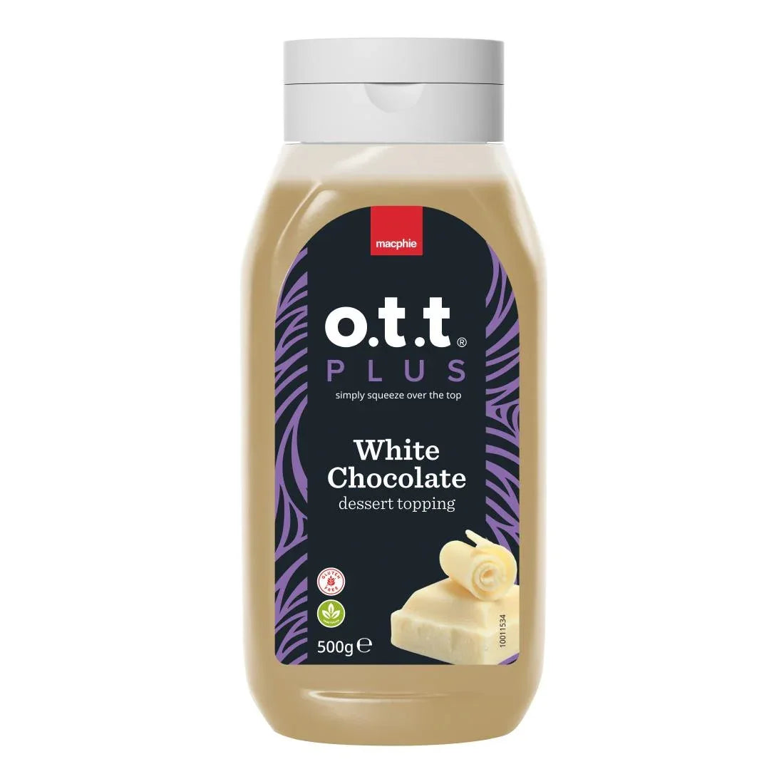 KA108 Macphie O.T.T PLUS White Chocolate Dessert Topping 500g