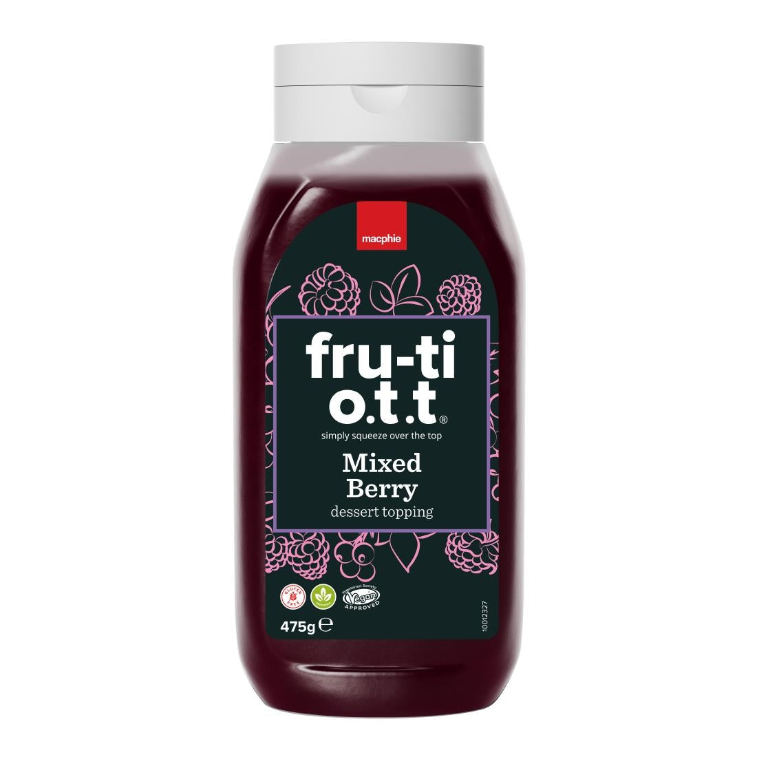 KA111 Macphie Fru-ti O.T.T Mixed Berry Dessert Topping 475g