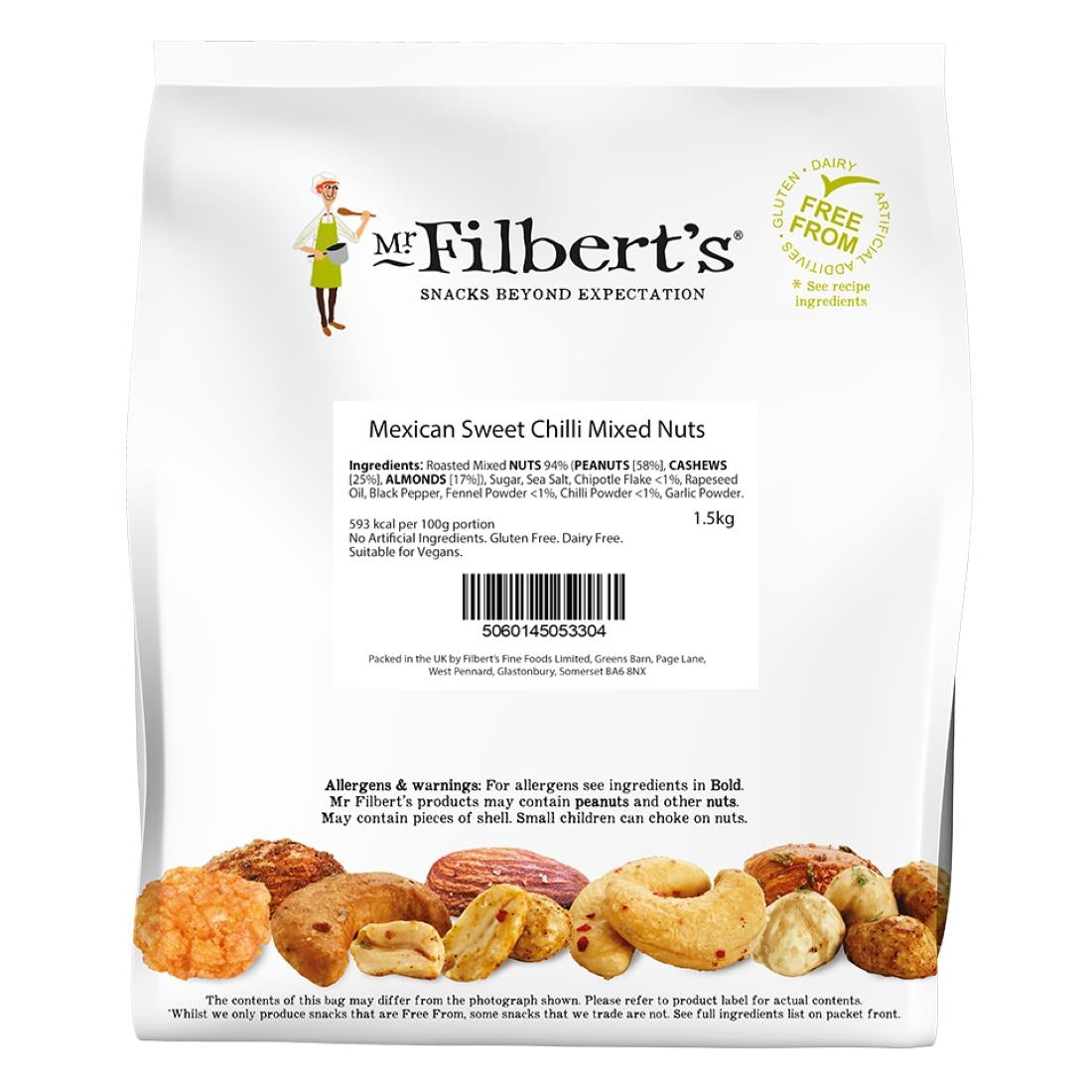 KA182 Mr Filbert's Mexican Sweet Chilli Nuts 1.5kg