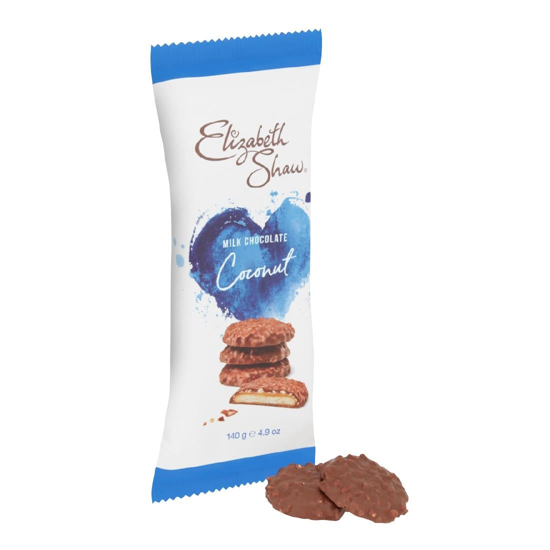 KA210 Elizabeth Shaw Milk Chocolate Coconut Biscuits - 140g (Pack 10)