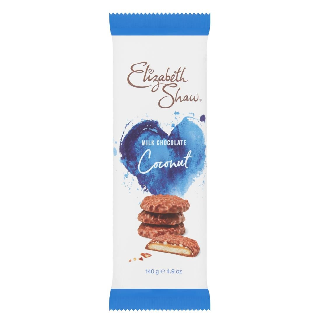 KA210 Elizabeth Shaw Milk Chocolate Coconut Biscuits - 140g (Pack 10)