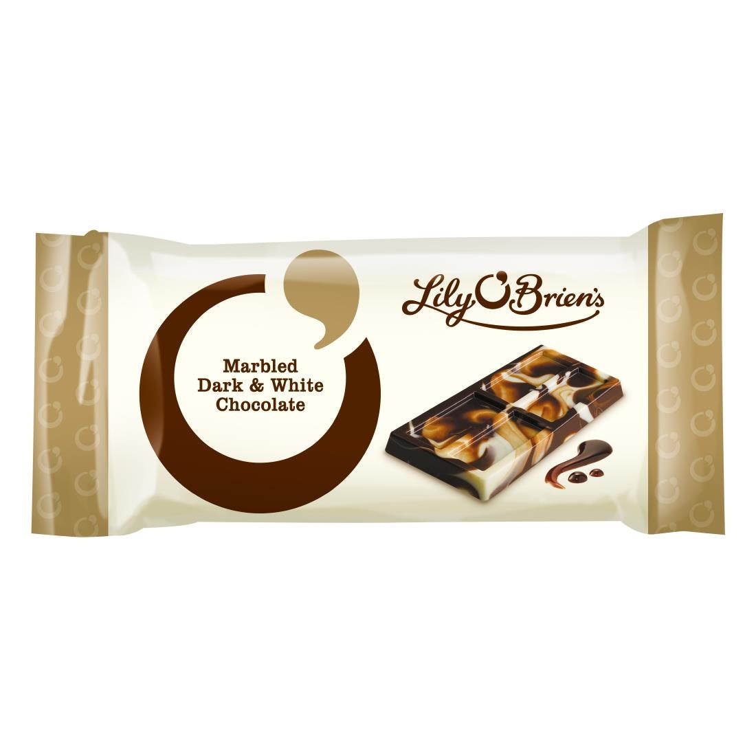 KA432 Lily O'Brien's Marble Dark & White Chocolate Bar - 14g (Box 336)