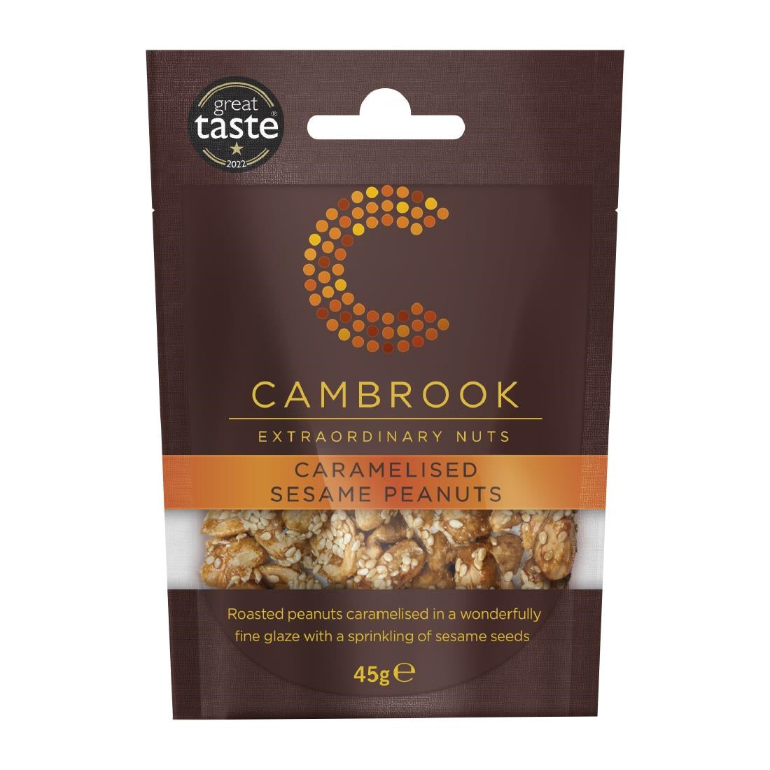 KA480 Cambrook Caramelised Sesame Peanuts Snack Pack 45g (Pack of 12)