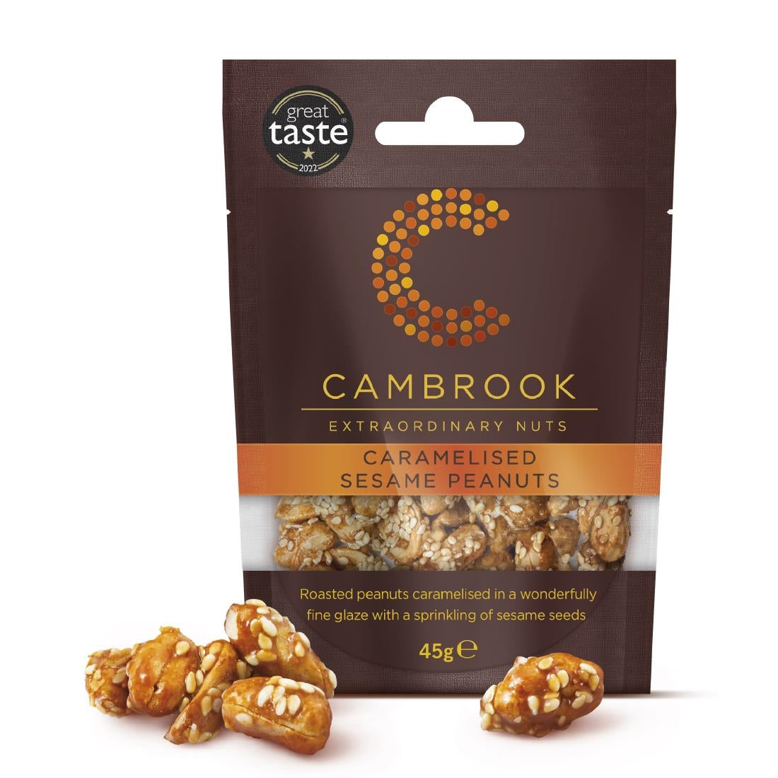 KA480 Cambrook Caramelised Sesame Peanuts Snack Pack 45g (Pack of 12)