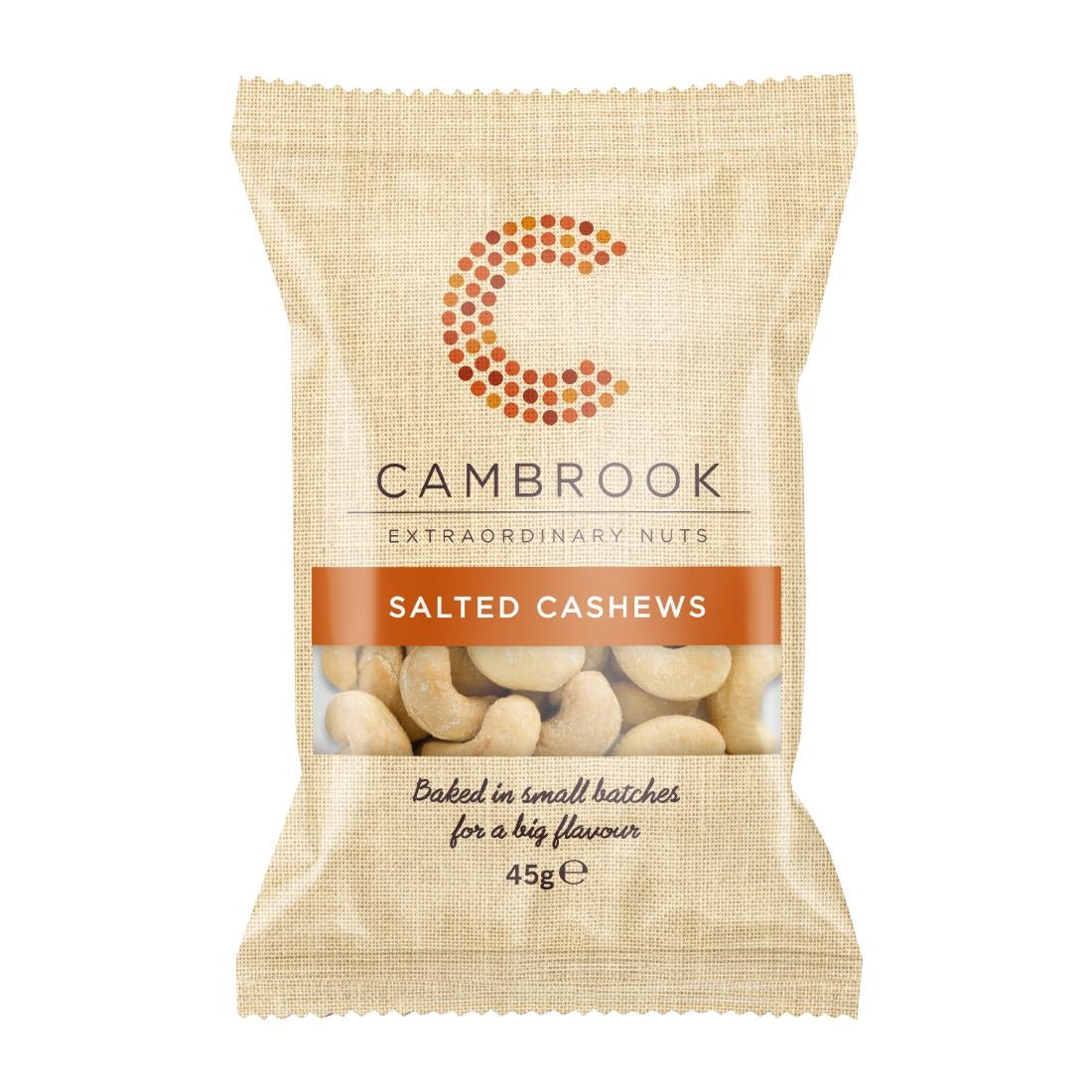 KA484 Cambrook Baked Salted Cashews Snack Pack 45g (Pack of 24)