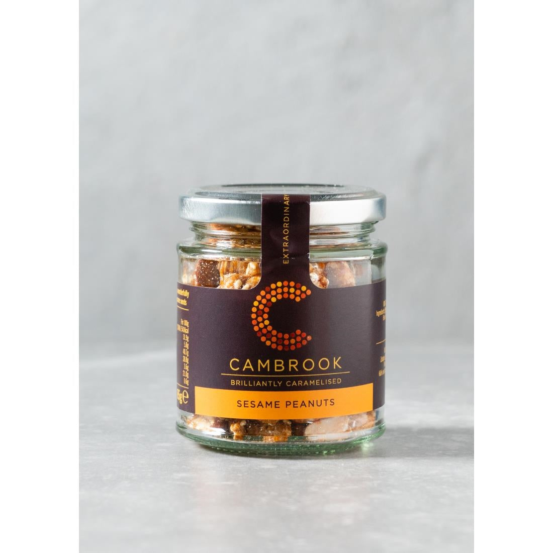 KA486 Cambrook Caramelised Sesame Peanuts Glass Jar 80g (Pack of 15)