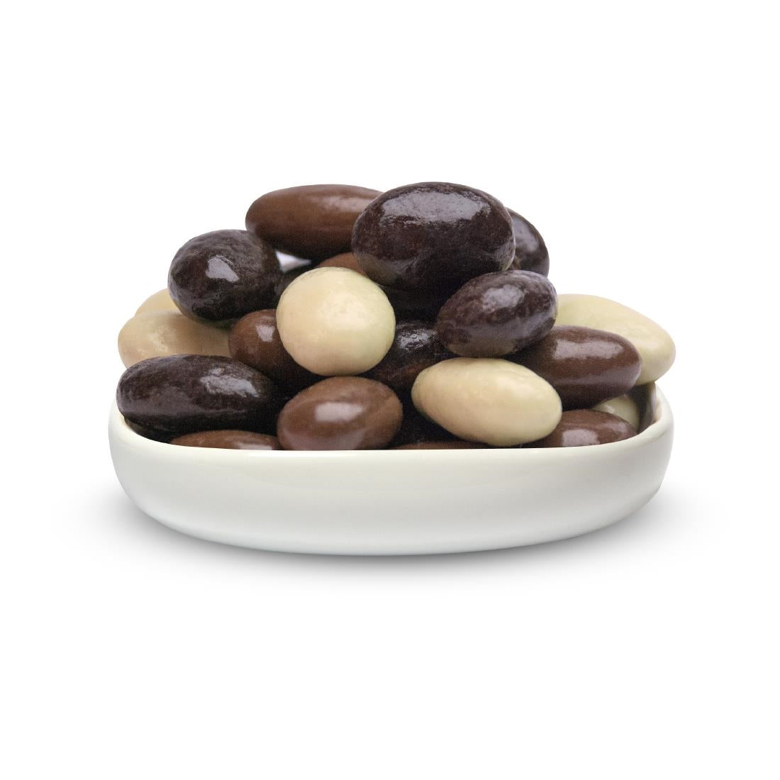 KA487 Cambrook Dark, Milk & White Chocolate Almonds Glass Jar 110g (Pack of 15)