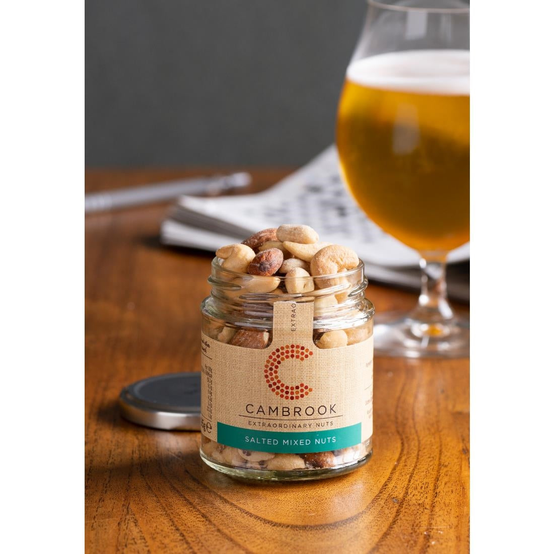 KA488 Cambrook Baked Salted Classic Mixed Nuts Glass Jar 95g (Pack of 15)