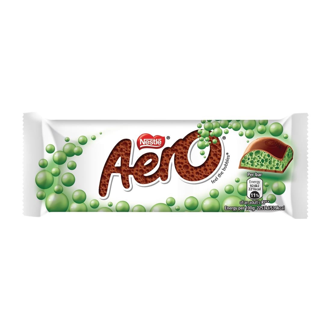 KA552 - Nestle Aero Bubbly Peppermint Mint Chocolate Bars 36g (24 Pack)
