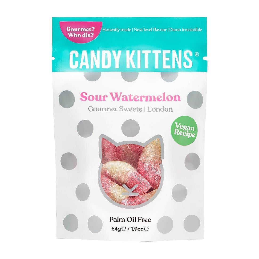 KA605 - Candy Kittens Pop Bags Sour Watermelon 54g (12 Pack)