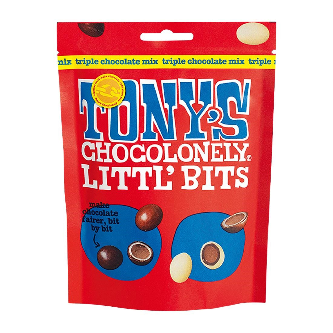 KA615 - Tony's Chocolonely Littl' Bits Triple Chocolate 100g (8 Pack)