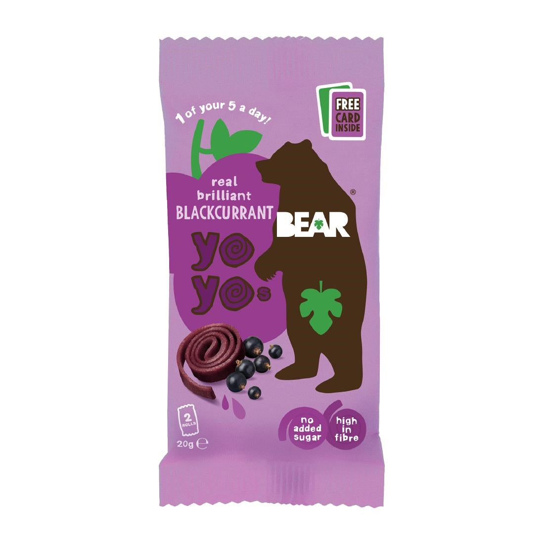 KA628 - BEAR Yoyos - Blackcurrant 20g (Pack of 18)