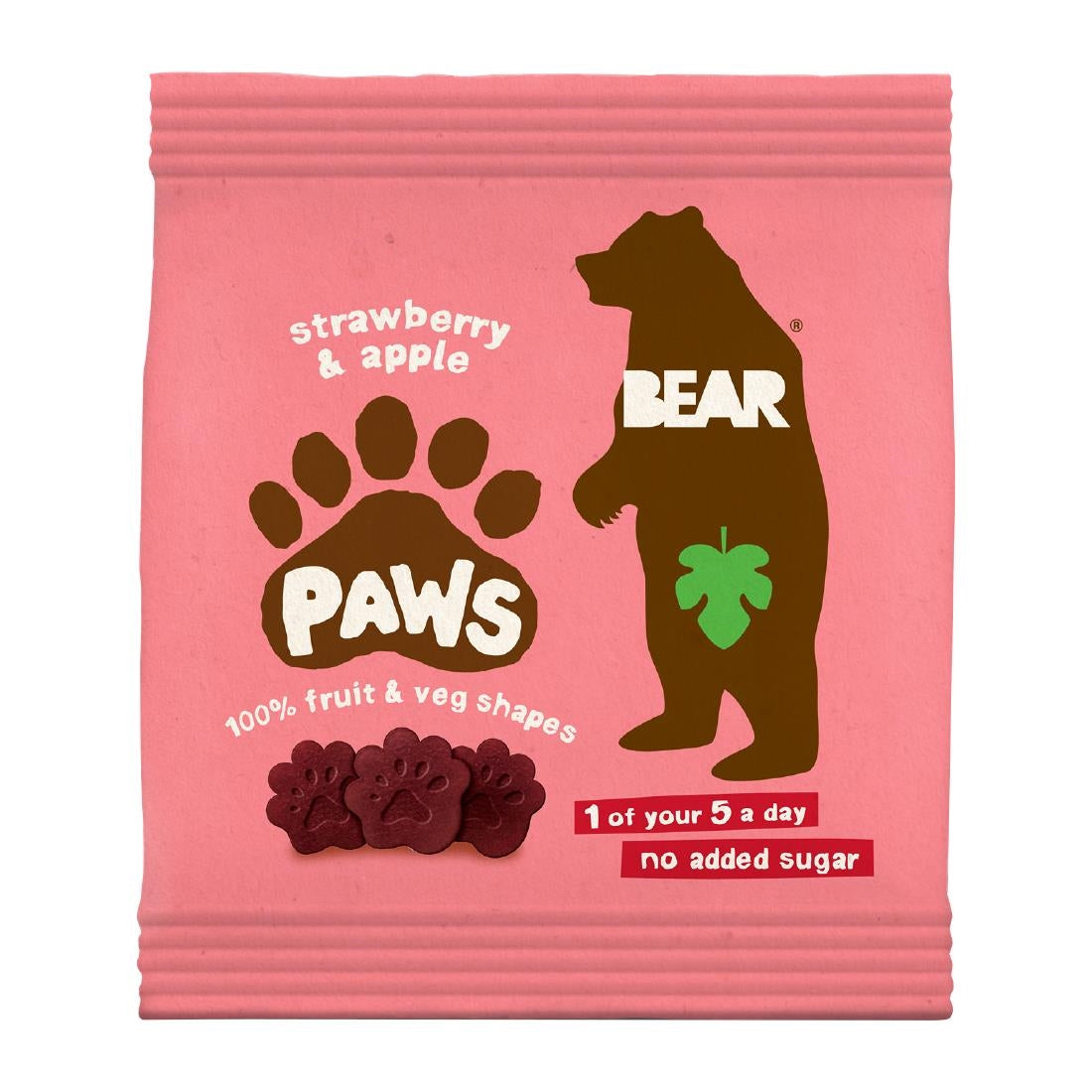 KA629 - BEAR Paws Fruit Shapes Strawberry & Apple 20g (18 Pack)