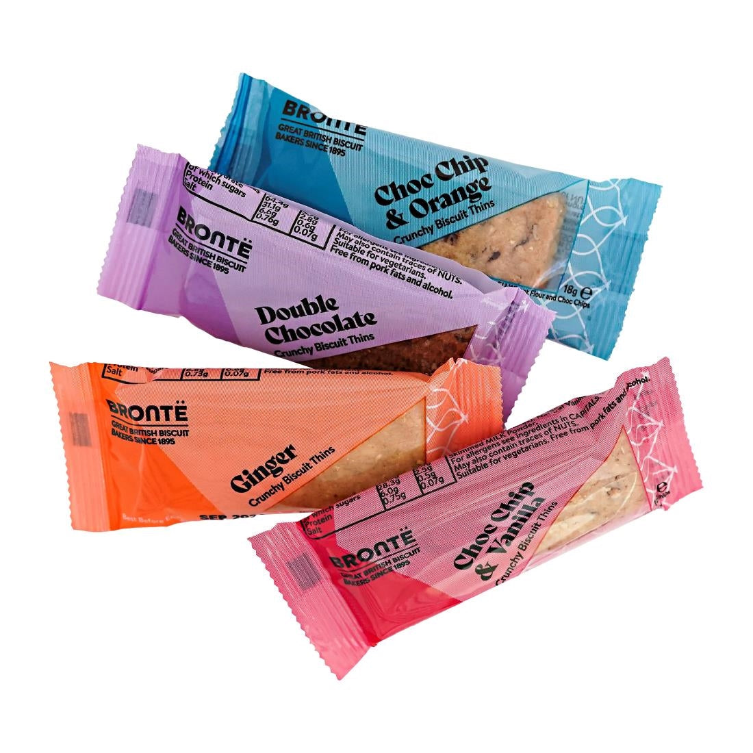 KA642 - Bronte Thins Packs Assorted Biscuits 4 Varieties 18g (100 Pack)
