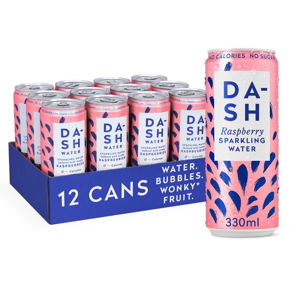 DASH Raspberry Sparkling Water 330ml (12 Pack)