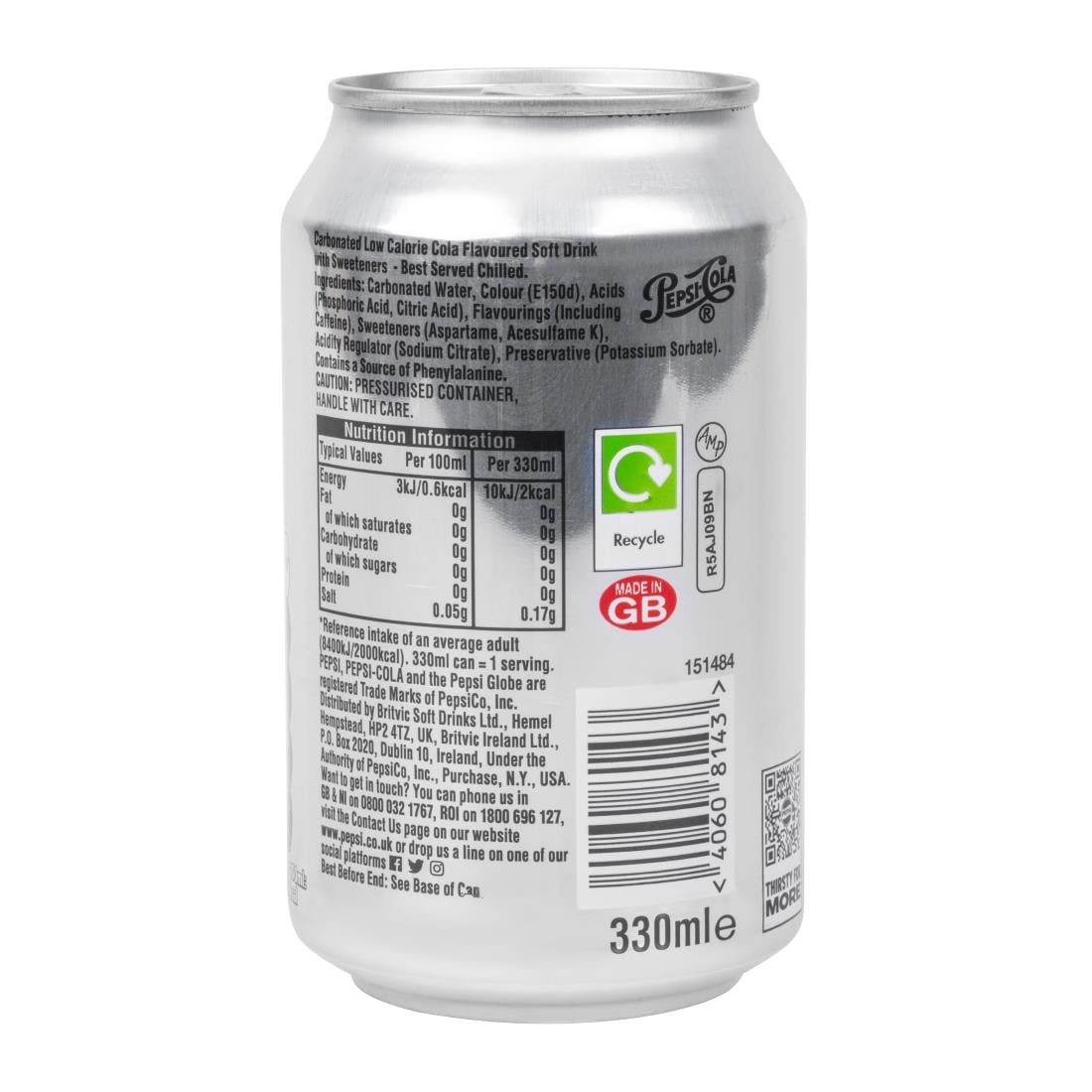 Diet Pepsi Cans 330ml (24 Pack)