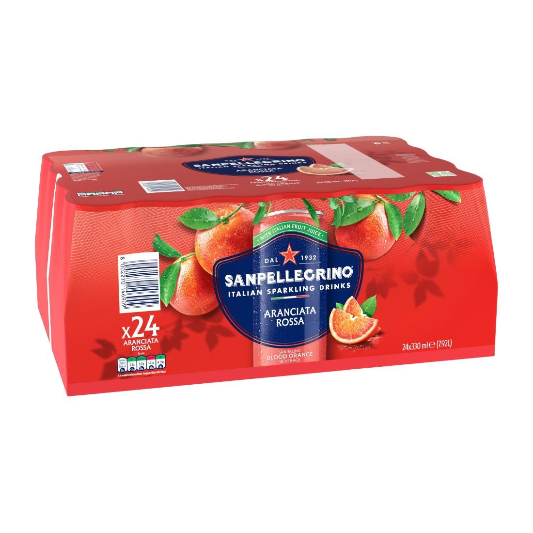 San Pelligrino Blood Orange Cans 330ml (24 Pack)