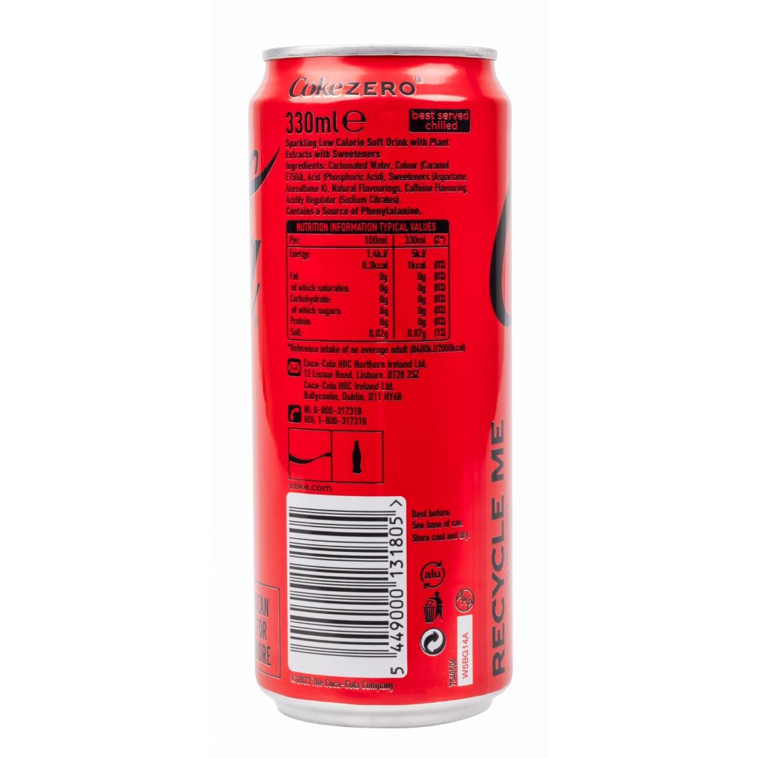 Coca-Cola Zero Sugar Slim Cans 330ml (24 Pack)