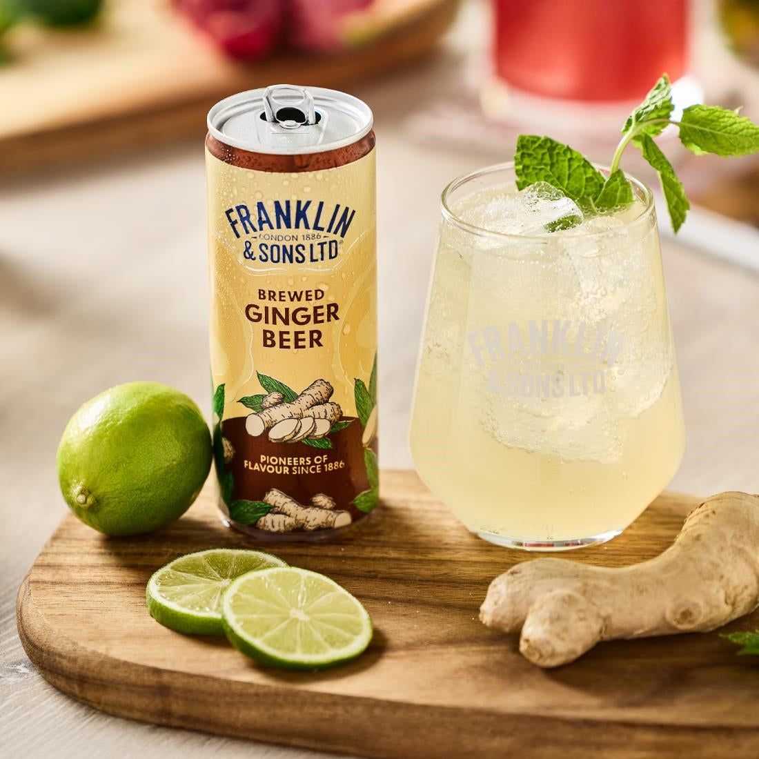 Franklin & Sons Brewed Ginger Beer Cans 250ml (12 Pack)