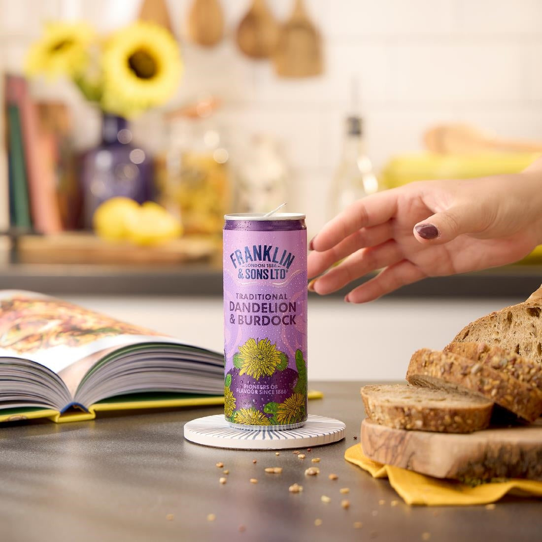 Franklin & Sons Traditional Dandelion & Burdock Cans 250ml (12 Pack)