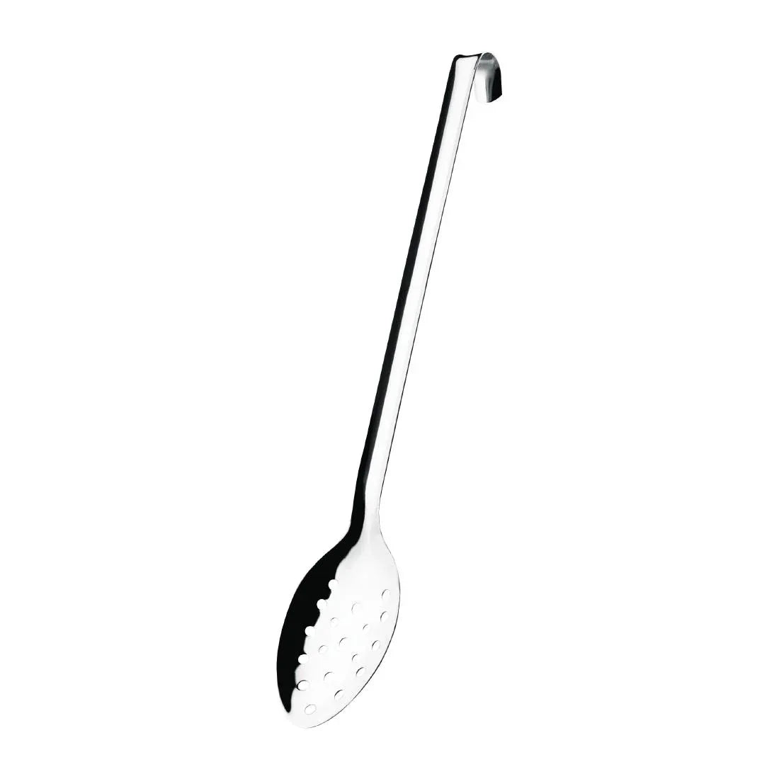 L672 Vogue Long Perforated Spoon with Hook 16" - JD Catering Equipment Solutions Ltd