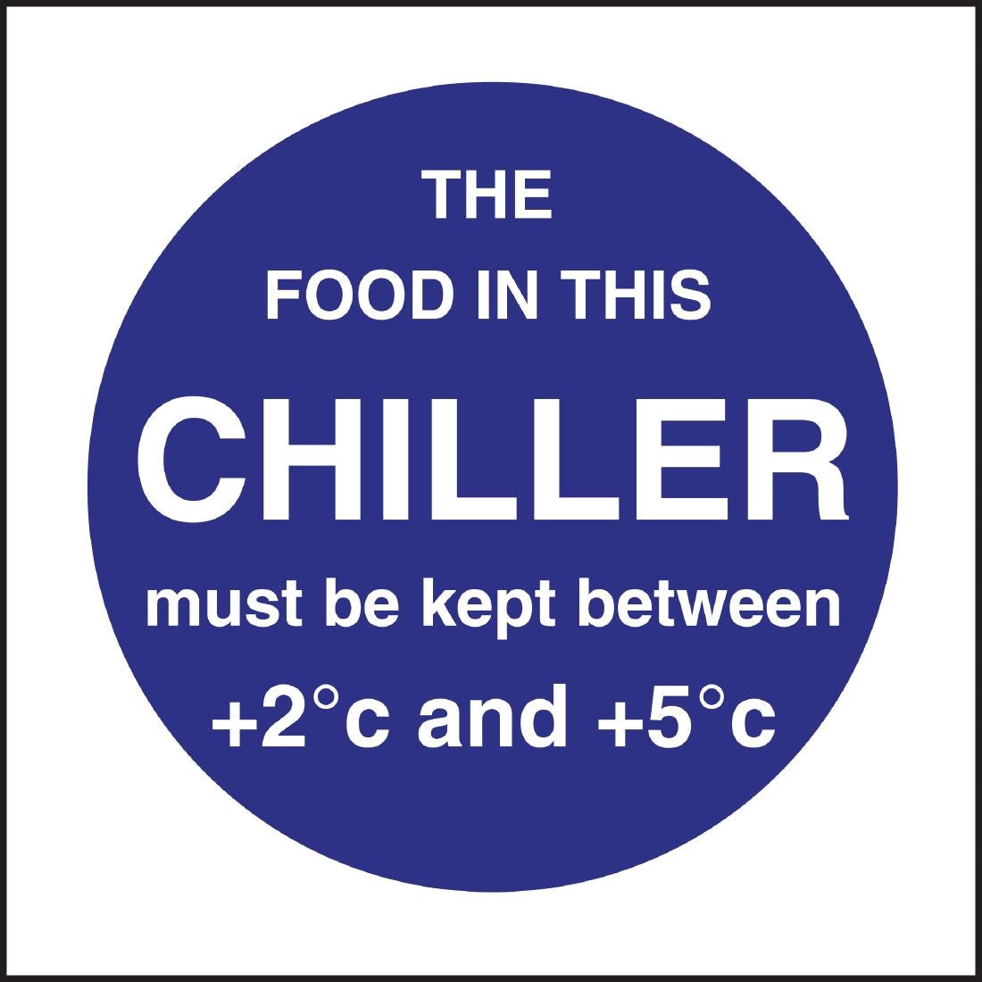 L838 Vogue Food In This Chiller Sign