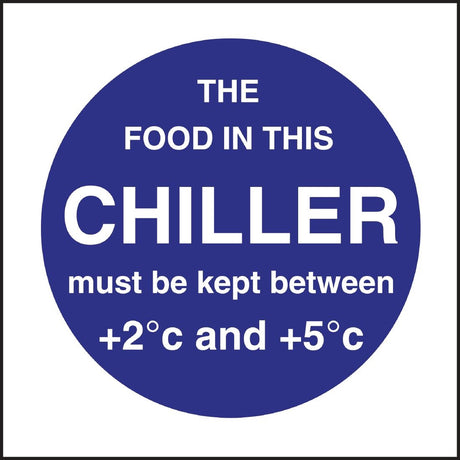 L838 Vogue Food In This Chiller Sign