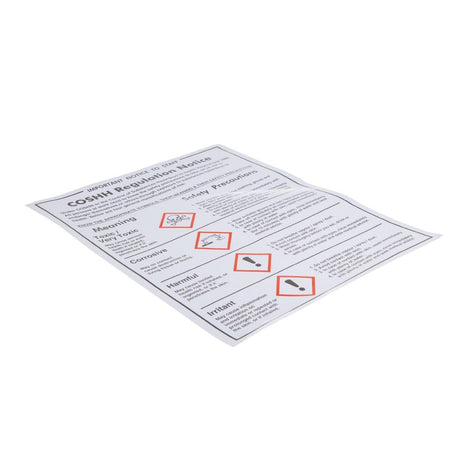 L903 Vogue COSHH Regulations Sign