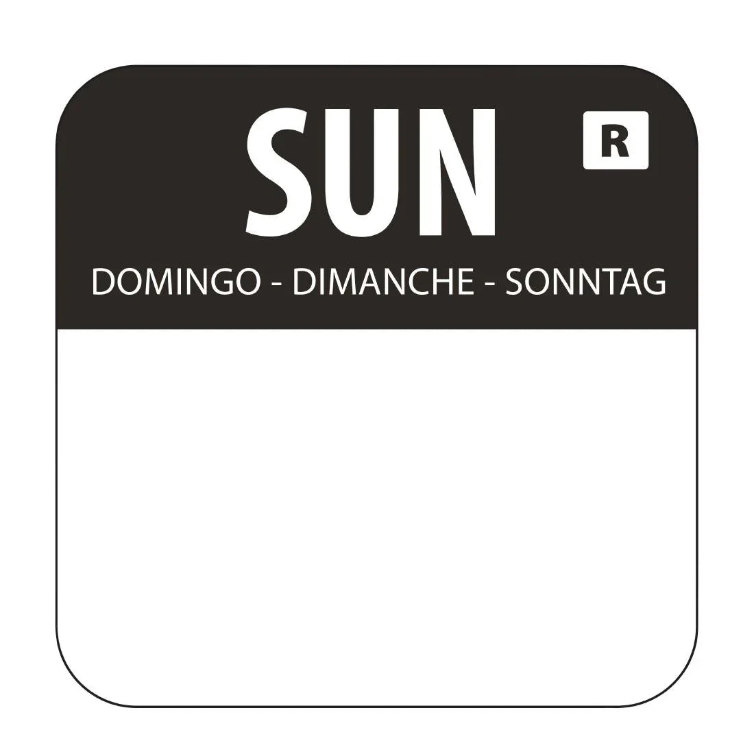 L930 Hygiplas Removable Colour Coded Food Labels Sunday (Pack of 1000) - JD Catering Equipment Solutions Ltd