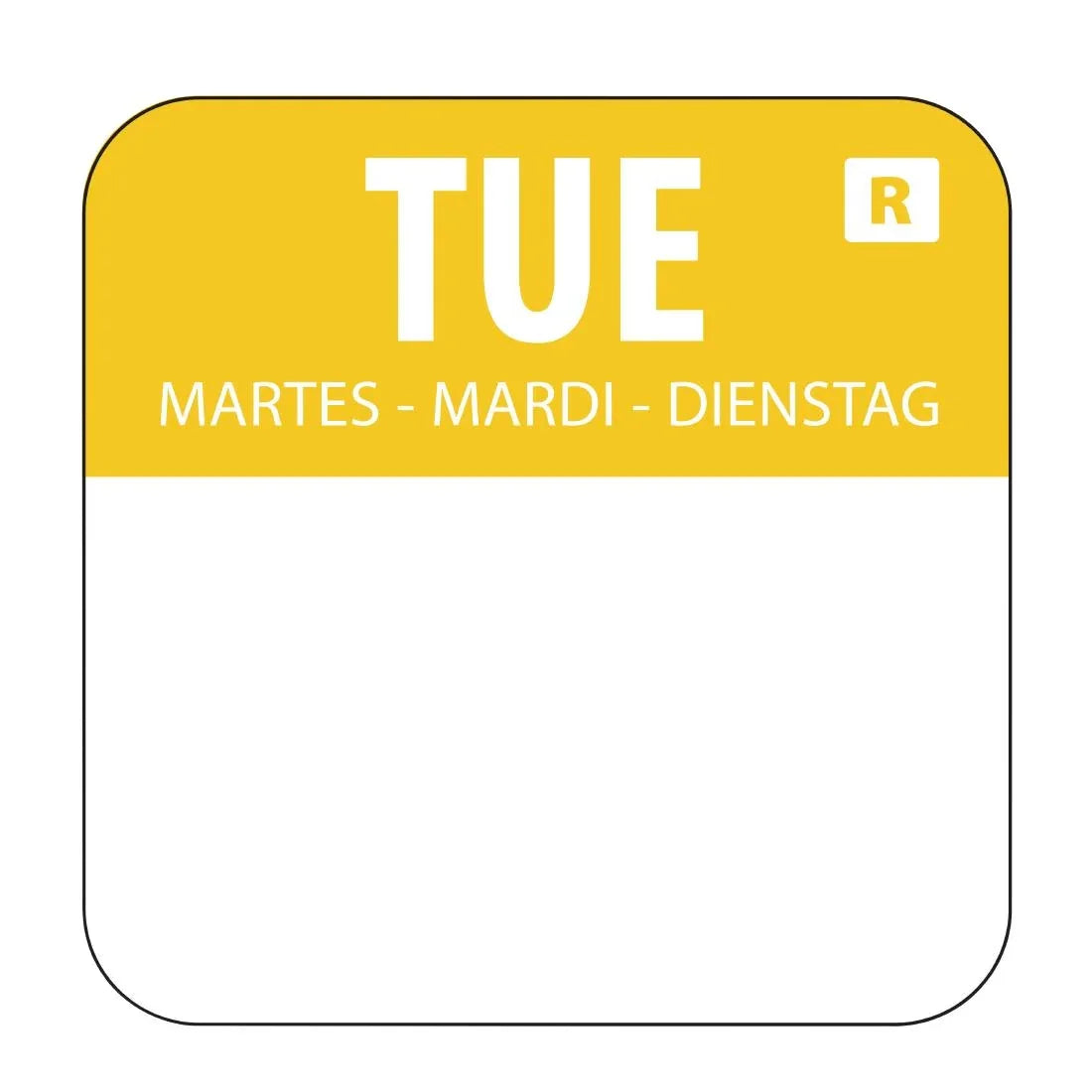L932 Hygiplas Removable Colour Coded Food Labels Tuesday (Pack of 1000) - JD Catering Equipment Solutions Ltd