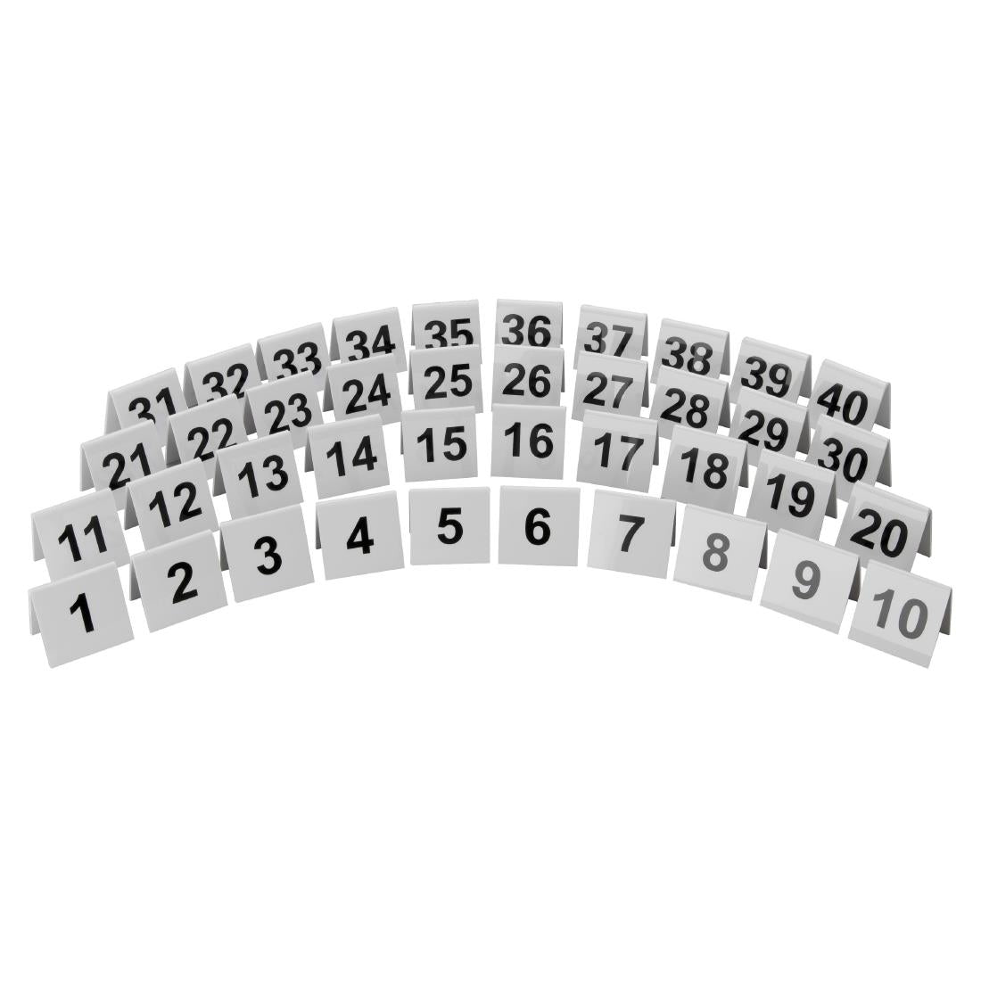 Plastic Table Numbers 31-40