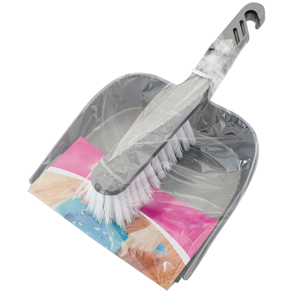 Lifestyle Grey Dustpan & Brush Set | LFS23104C