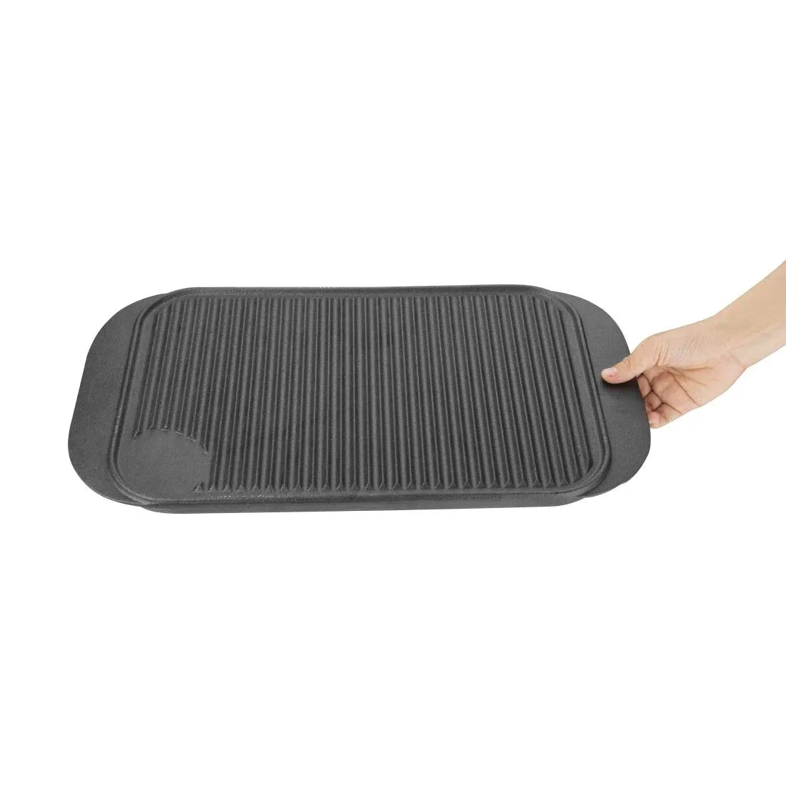 M650 Vogue Reversible Cast Iron Double Griddle Pan - JD Catering Equipment Solutions Ltd