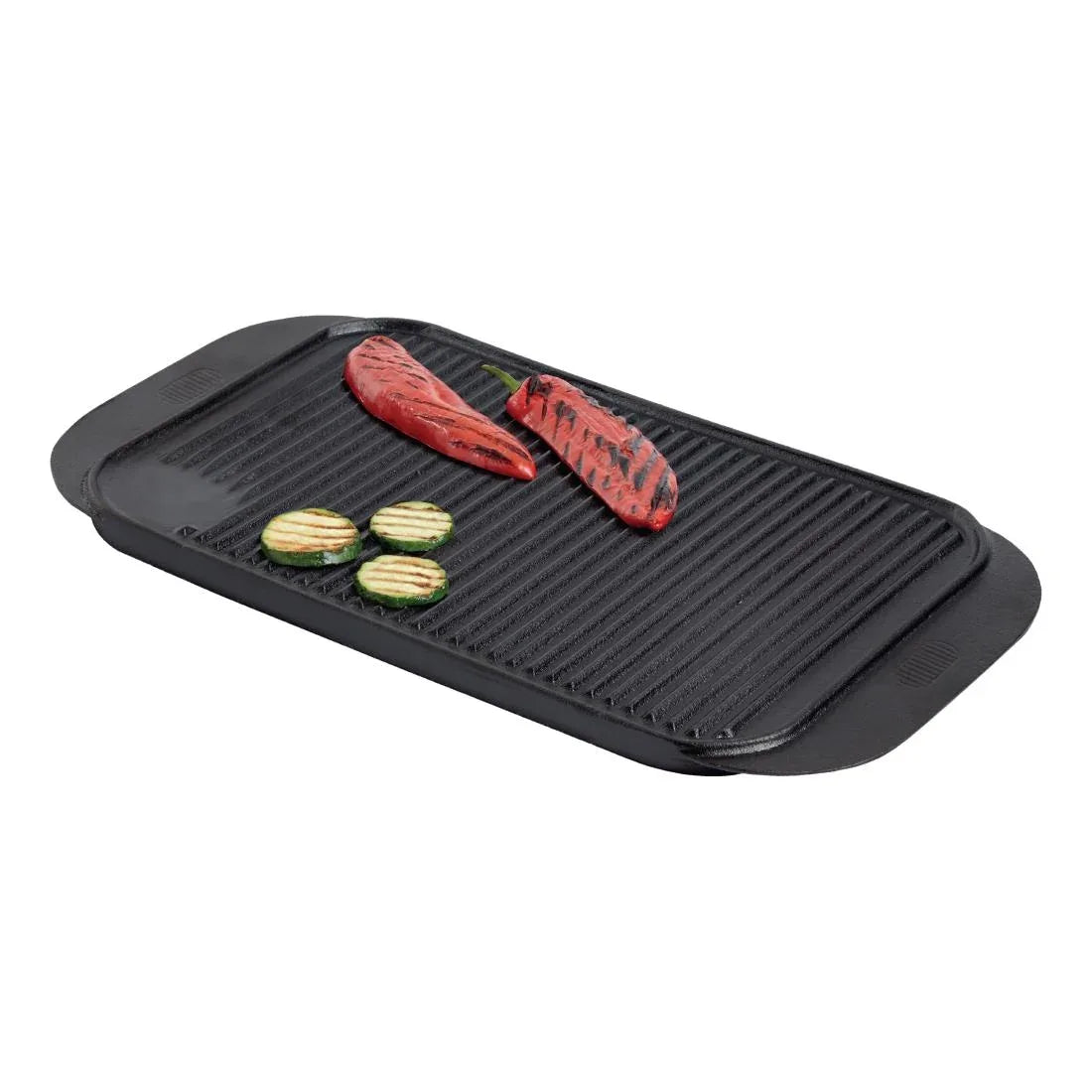 M650 Vogue Reversible Cast Iron Double Griddle Pan - JD Catering Equipment Solutions Ltd