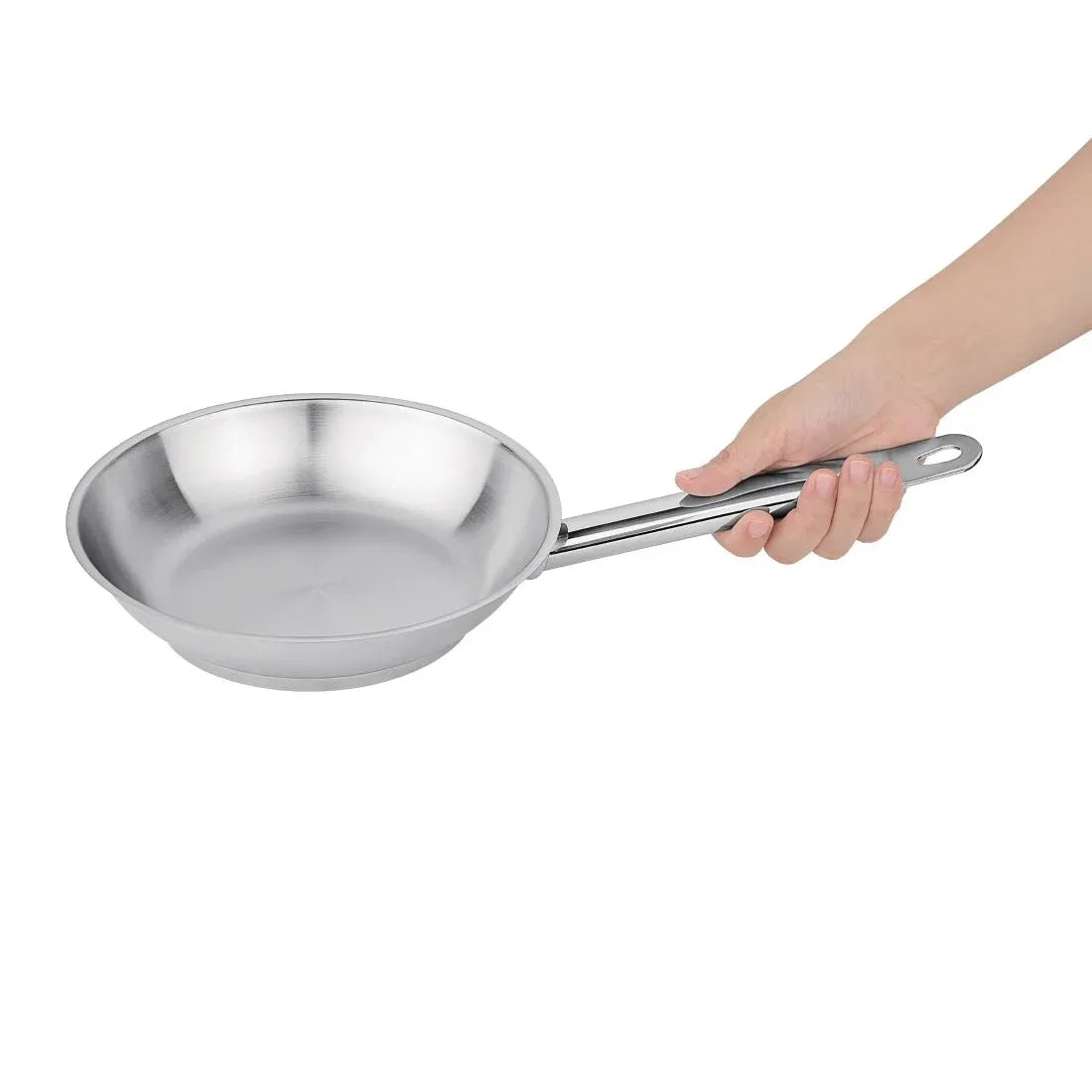 M924 Vogue Stainless Steel Induction Frying Pan 200mm - JD Catering Equipment Solutions Ltd